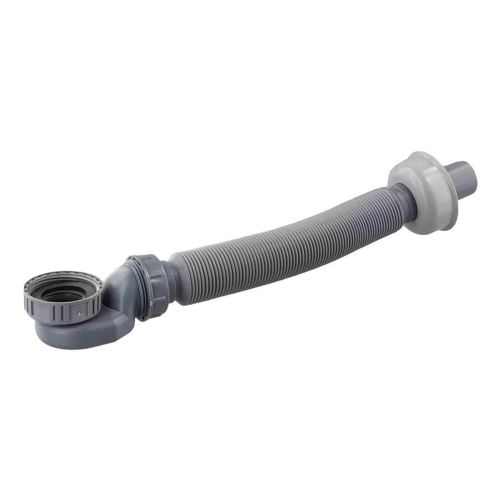 Low Profile Flexible Bathtub Shower Drain Pipe Gray ABS 90cm Bathtub Drain Pipe Qme