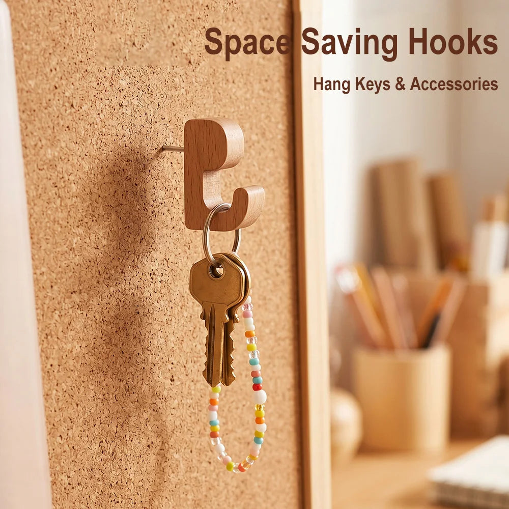 100Pcs Decorative Push Pin Clips – Wood & Transparent Plastic Decorative Push Pins Qst