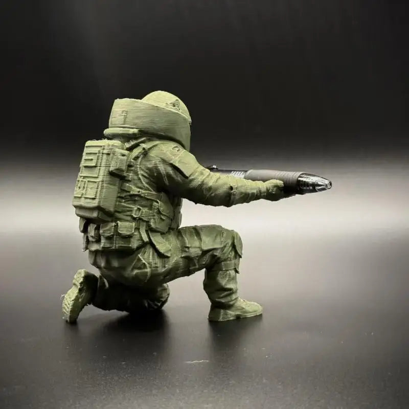 3D Printed Soldier Pen Holder – Stylish Desktop Organizer Desktop Pen Holder Qme