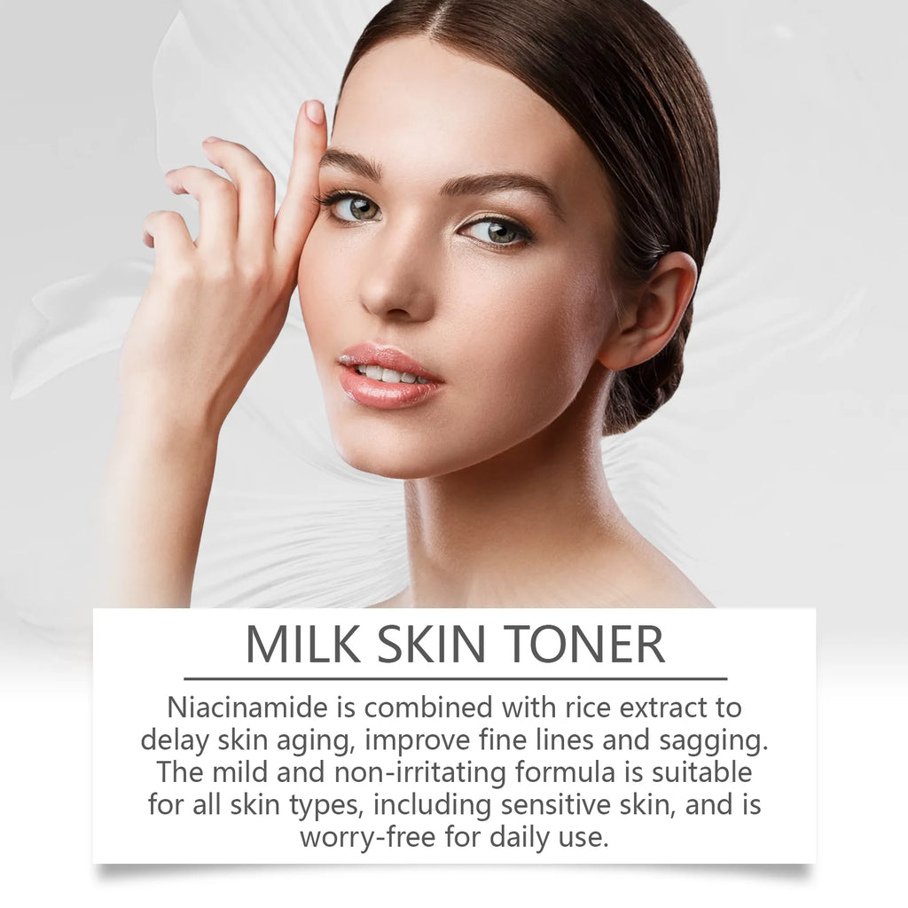WEST MONTH Milk Skin Toner 4oz – Moisturizing Niacinamide Toner Facial Toner Qst