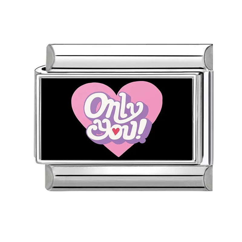 Zircon Heart Cave Italian Charm 9mm – Stainless Steel DIY Italian Charm Qme S 19