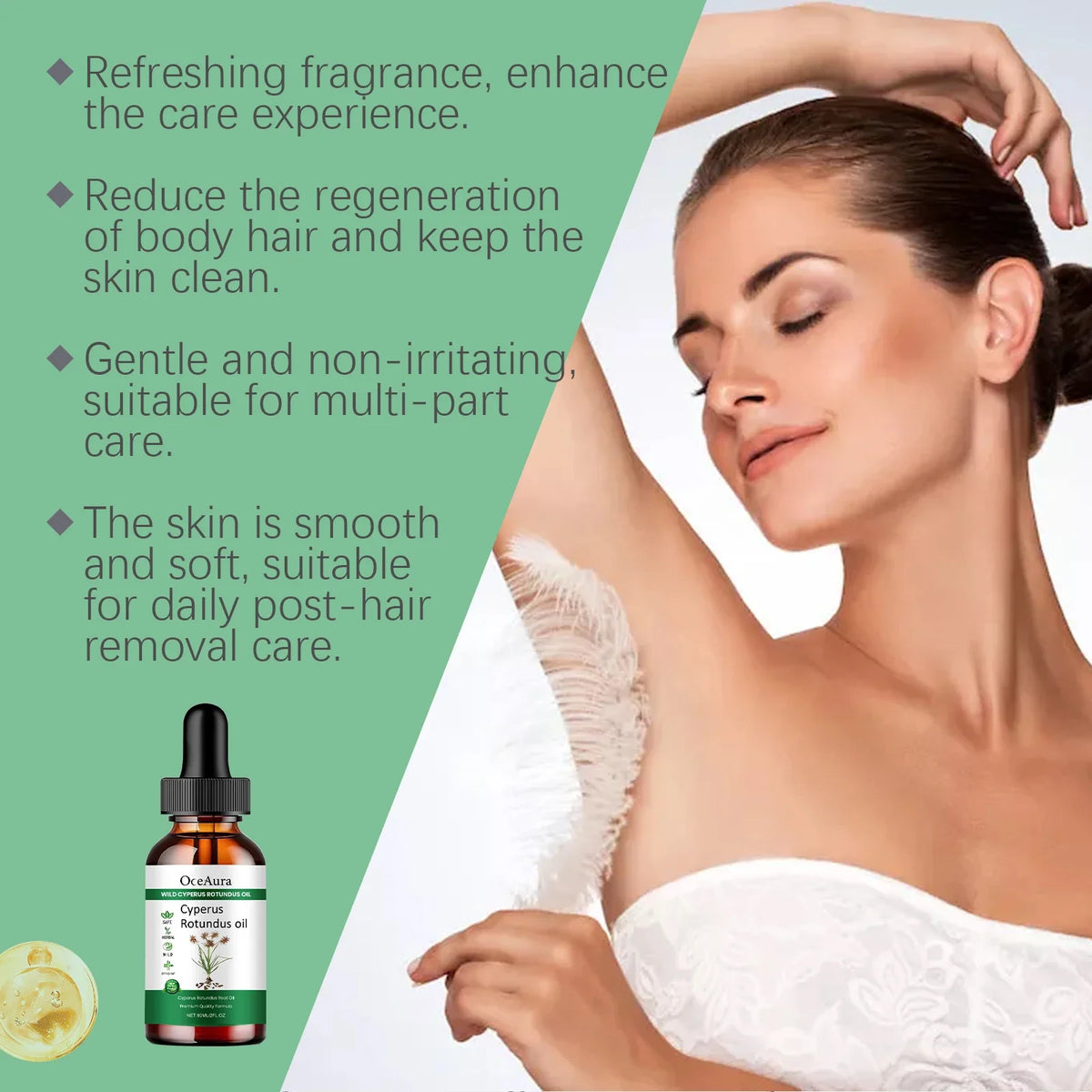 Cyperus Rotundus Hair Minimizing Serum | Smooth Skin Oil Hair Minimizing Serum Qme
