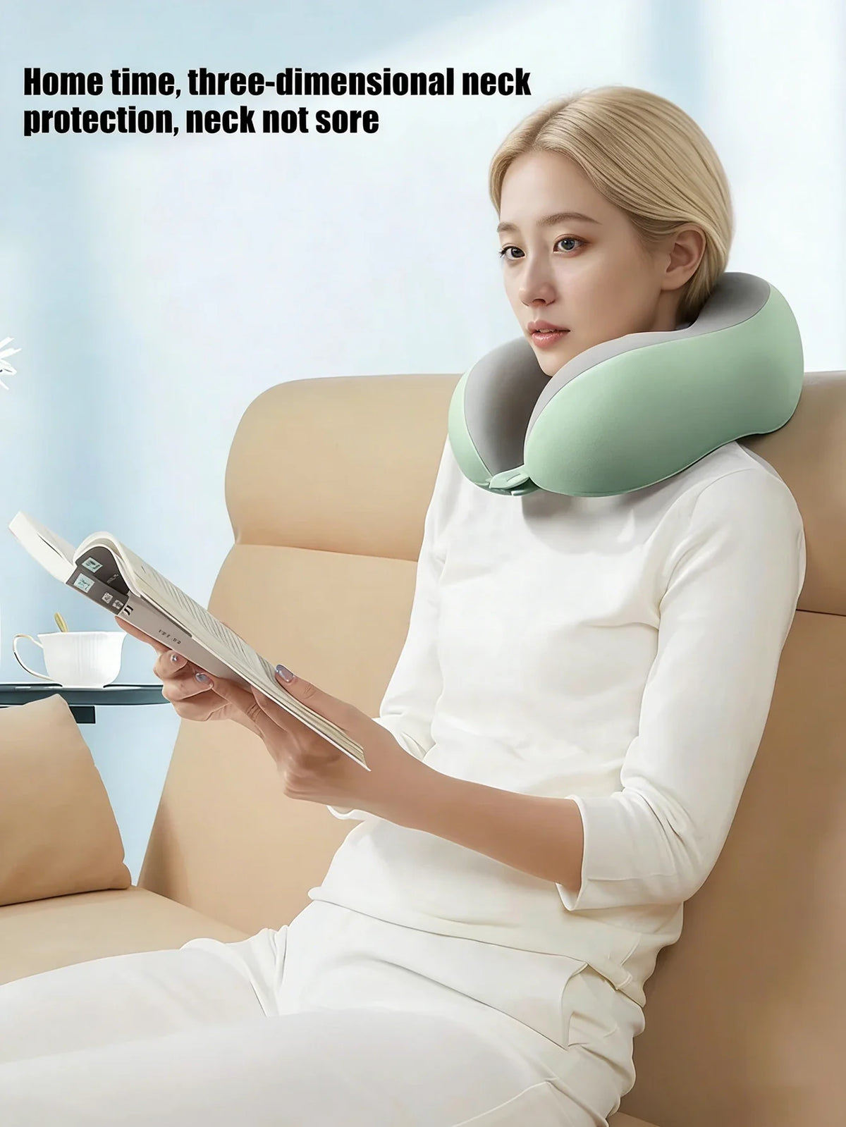 Portable Memory Foam Travel Neck Pillow – Slow Rebound Travel Neck Pillow Qme