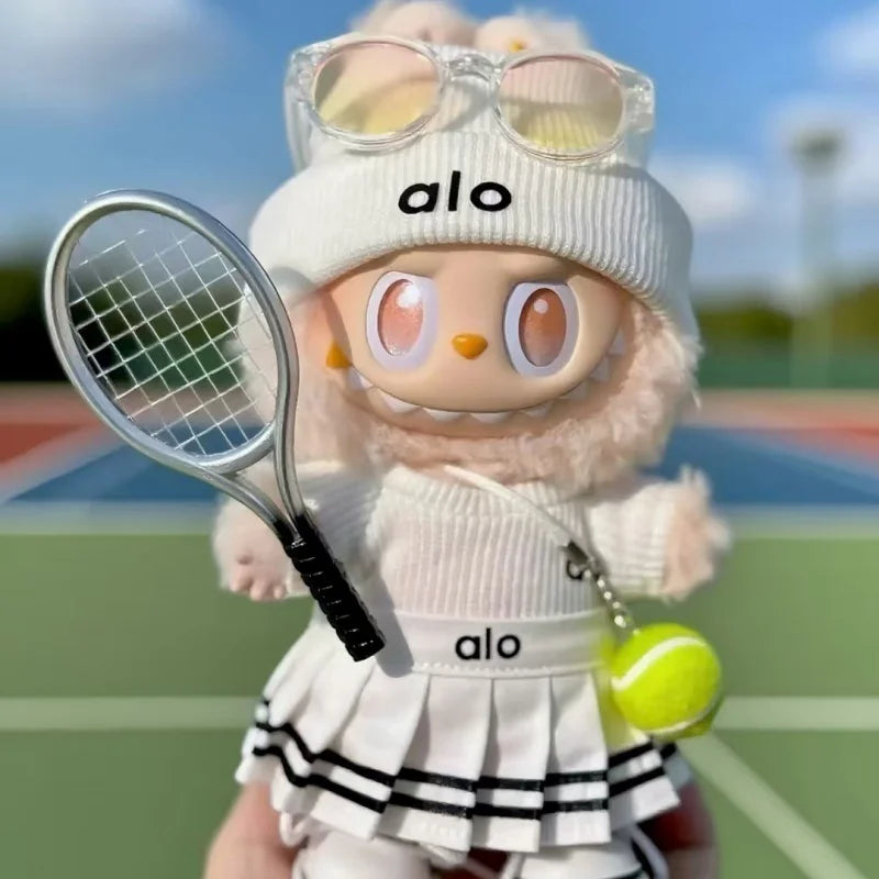 Labubu 15/17cm Doll Outfit Set – Baseball, Sweater & Skirt Doll Clothing Set Qst