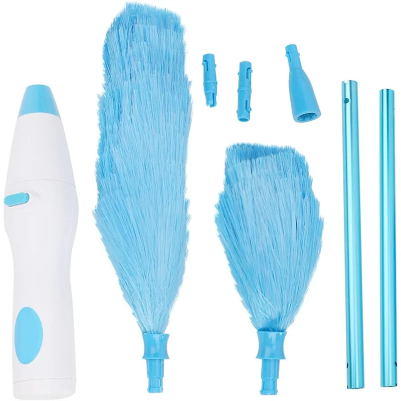 MiLESEEY B15C Electric Dust Duster – 360° Rotating Cleaning Brush Electric Duster Brush Qst Blue