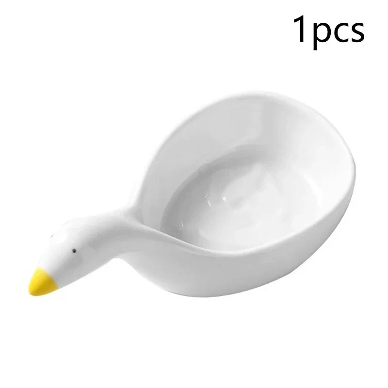 Cute Goose Rabbit Shaped Mini Dipping Bowls – Kids Tableware Mini Dipping Bowls Qme Goose