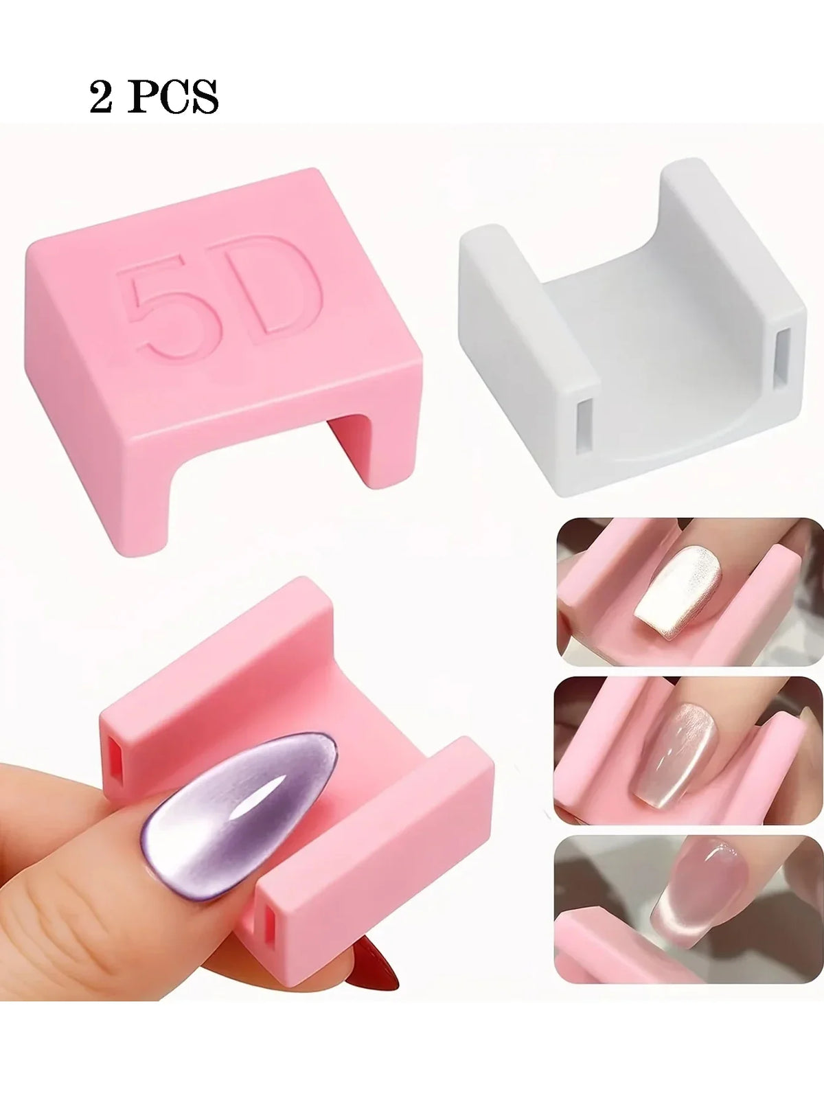 5D Magnetic Cat Eye Nail Tool – Non-Slip Thimble Strong Magnet Nail Art Magnet Tool Qme 2 PCS