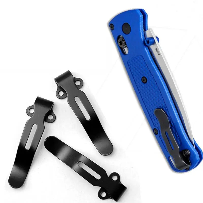 Stainless Steel Pocket Knife Back Clip for Benchmade 535 Bugout Knife Clip Accessory Qst