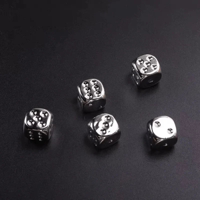 Metallic 6-Sided Dice Set for DND RPG Tabletop Board Games Metallic Dice Set Qme