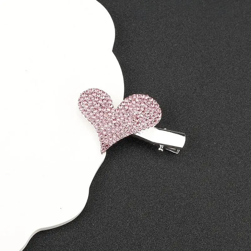 Y2K Pink Rhinestone Butterfly Bow Hair Clips – Kpop Barrettes Hair Clip Barrette Qst A3