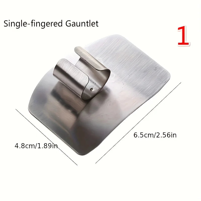 Stainless Steel Finger Guard – Reusable Kitchen Safety Tool Kitchen Finger Guard Qme 1pc