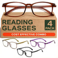 VOPHA 4-Pack Blue Light Blocking Reading Glasses Unisex L10 Reading Glasses Qst 300 4PCS