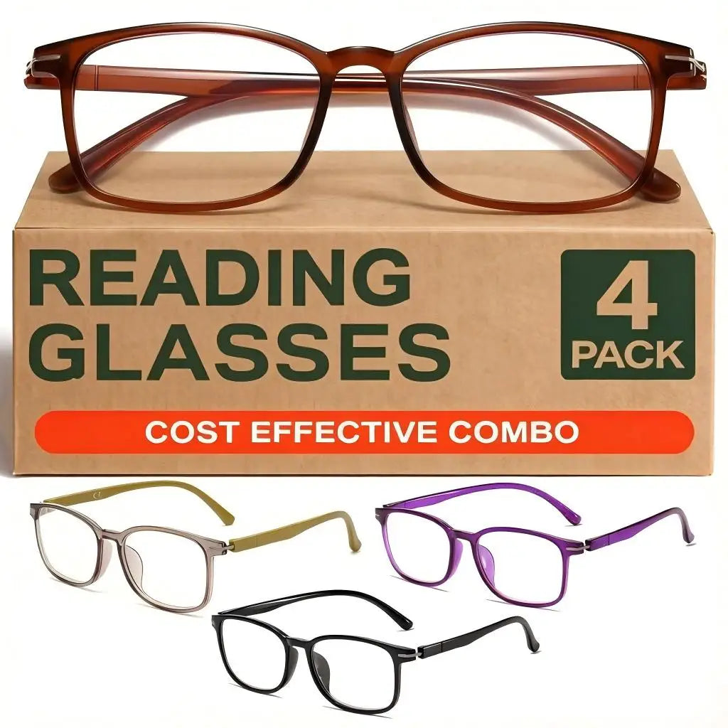 VOPHA 4-Pack Blue Light Blocking Reading Glasses Unisex L10 Reading Glasses Qst 300 4PCS