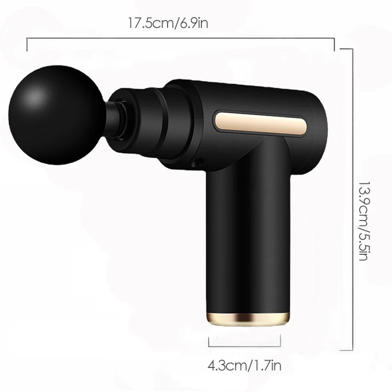PAQIN 30-Speed Percussion Massage Gun – 4 Heads & LED Screen Percussion Massage Gun Qst