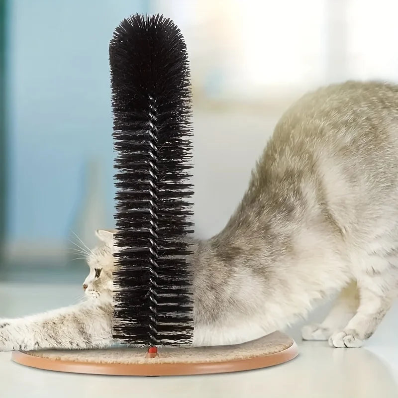 Cat Grooming Arch Brush – Indoor Self-Grooming Massager Toy Cat Grooming Toy Qme