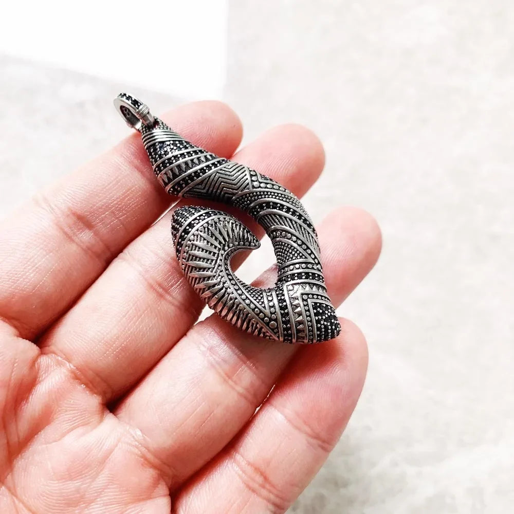 Maori Hook Pendant Solid 925 Sterling Silver Ethnic Necklace Sterling Silver Pendant Qme