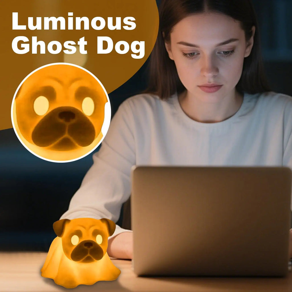 Halloween Dachshund Ghost LED Lamp | Glowing Dog Figurine LED Decorative Lamp Qme