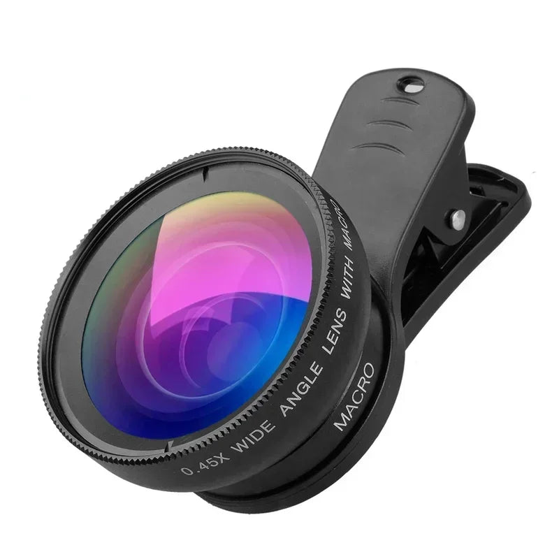 0.45x Wide Angle & 12.5x Macro HD Phone Camera Lens Kit Phone Camera Lens Qme Rose gold