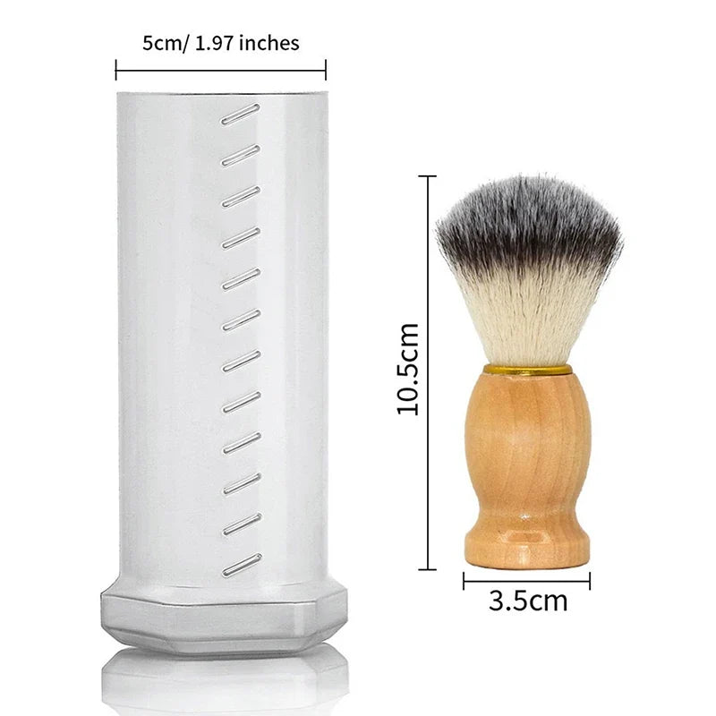 Portable Shaving Brush Travel Case – Adjustable Holder Shaving Brush Case Qme