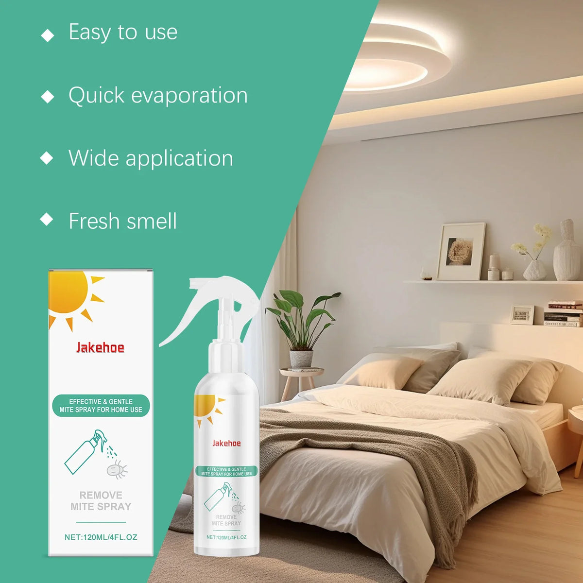 Anti-Mite Spray for Home Fabrics – 4 Scents | Qme Fabric Mite Spray Qme