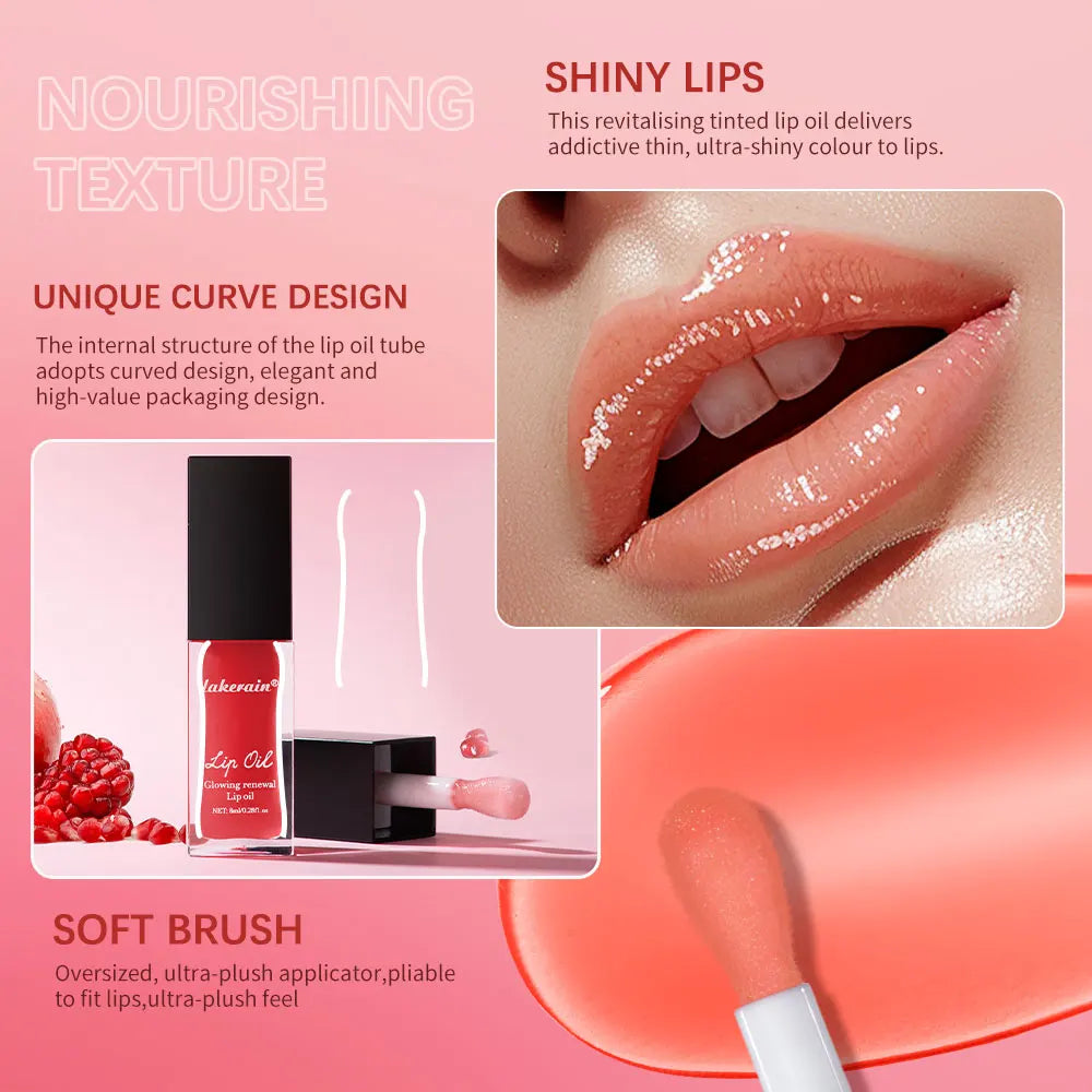 Lakerain 7-Color Moisturizing Lip Gloss – Natural Long-Lasting Lip Gloss Qst