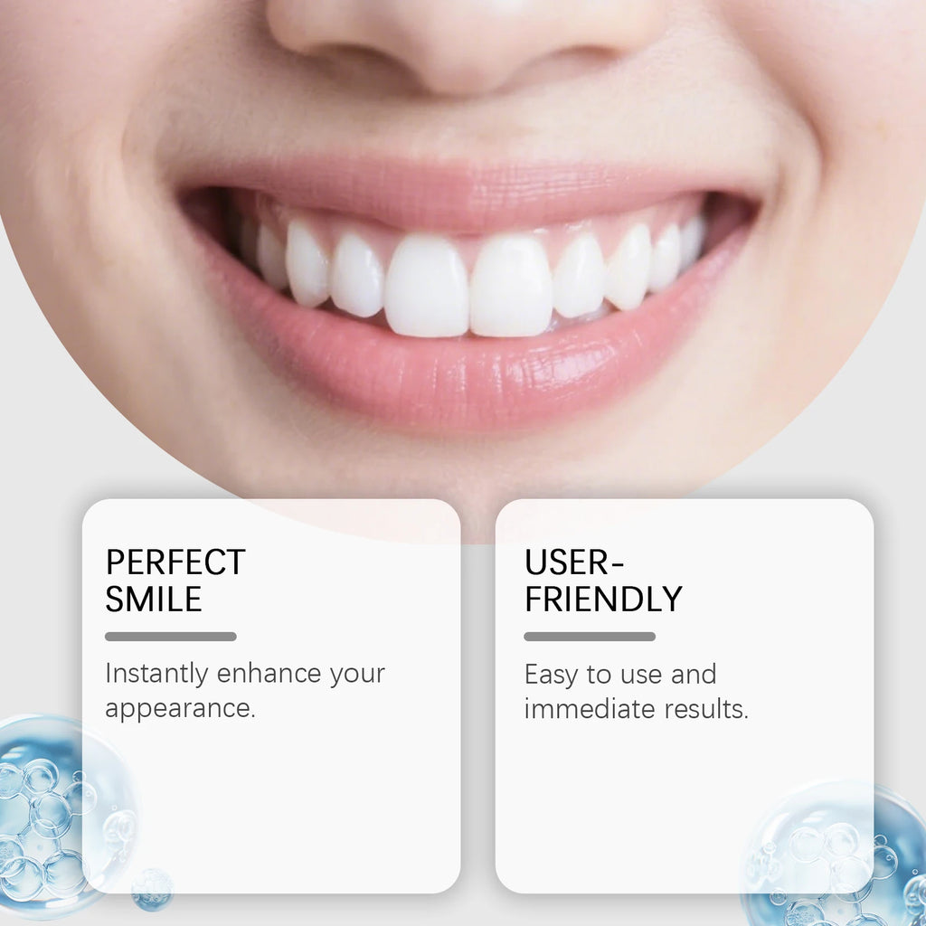 Silicone Fake Teeth Full Set – Realistic Upper & Lower Dentures Cosmetic Denture Set Qst