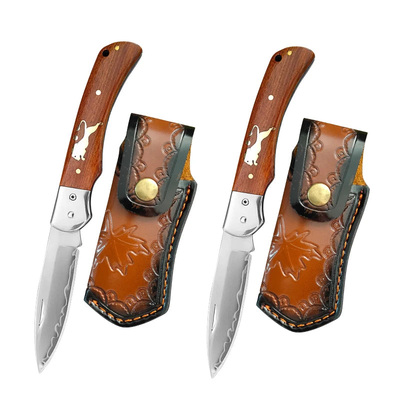 VG10 Damascus Steel Folding Paring Knife – Wood Handle Folding Paring Knife Qst Folding Knife 2AT