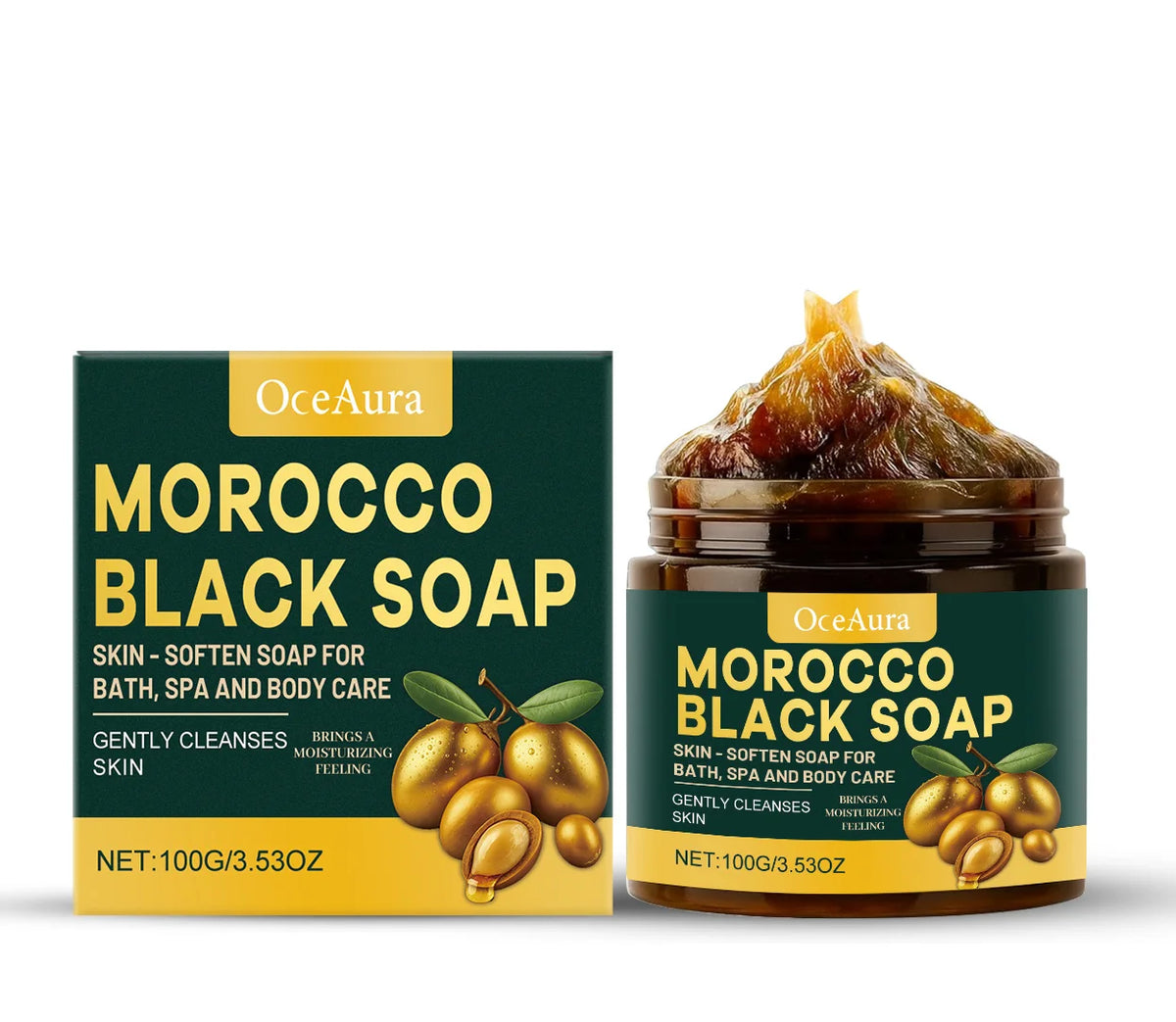 OceAura Black Soap – Moisturizing Cleansing Body Bar Body Bar Soap Qst 100g