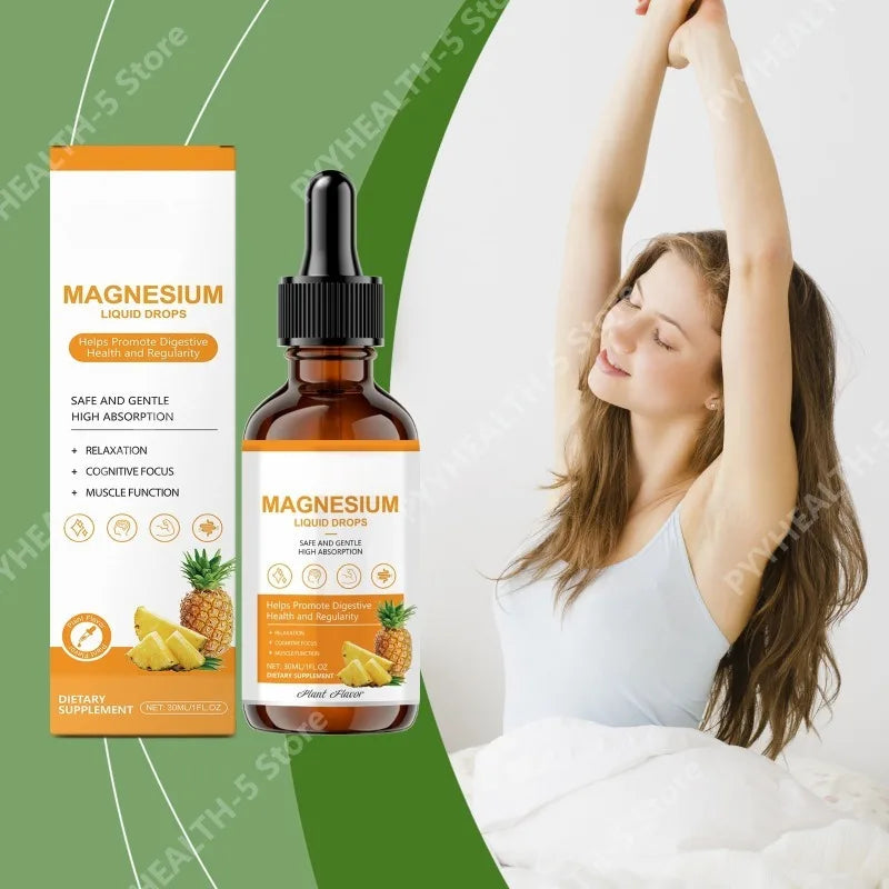Magnesium Pineapple Fiber Vitamin Liquid Drops Supplement 30ml Liquid Vitamin Drops Qst