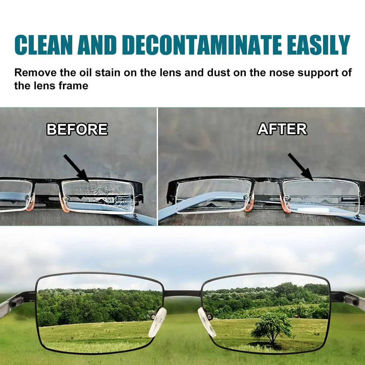 Eyeglass Lens Cleaner Spray – Removes Fingerprints, Dust & Oil Lens Cleaner Spray Qme