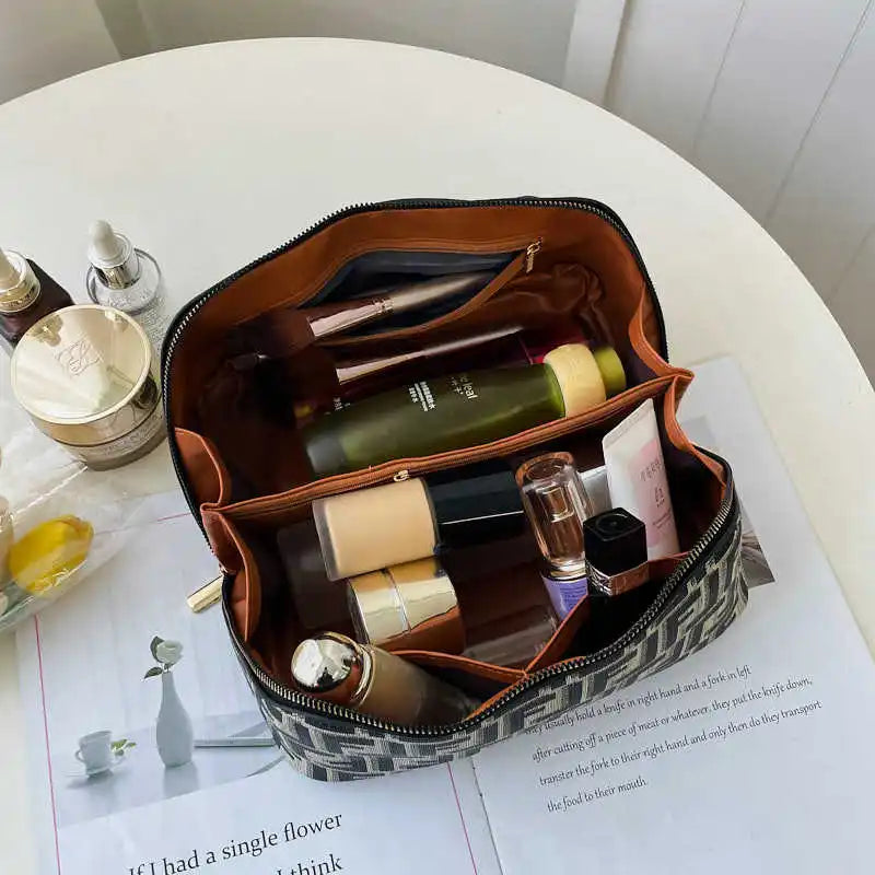 Large Waterproof Travel Makeup Bag & Toiletry Organizer Travel Toiletry Bag Qme