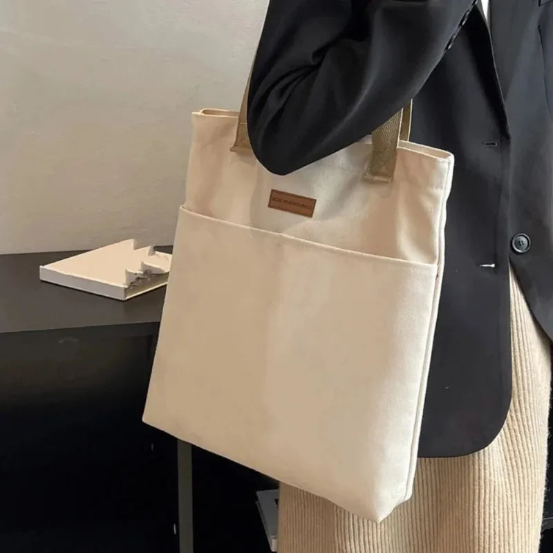 Women's Large Canvas Tote Bag – Spacious Everyday Handbag Canvas Tote Bag Qme