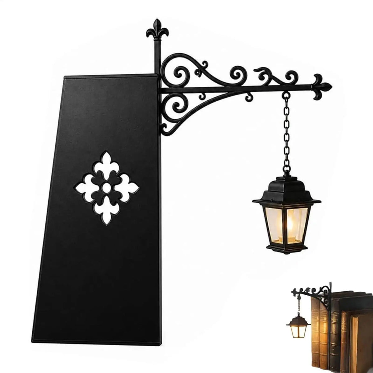 Vintage LED Bookshelf Lantern Lamp – Warm Decorative Light Decorative Bookshelf Lamp Qme