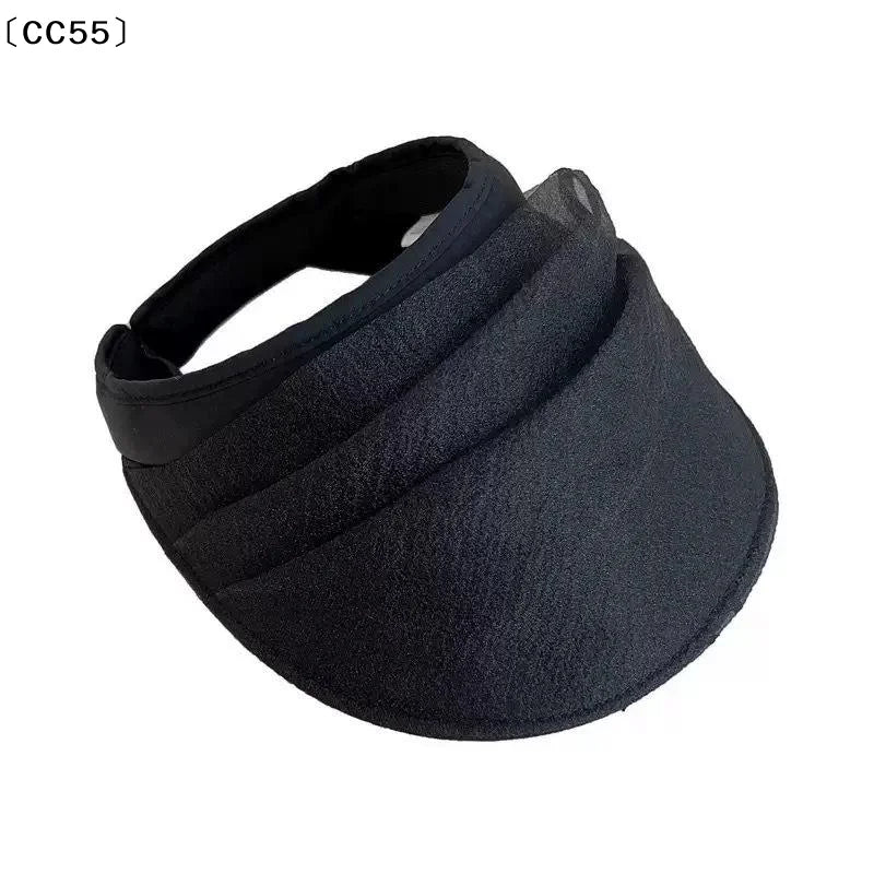 Foldable Organza Visor Cap – Lightweight Sunshade Hat for Women Women's Visor Hat Qst