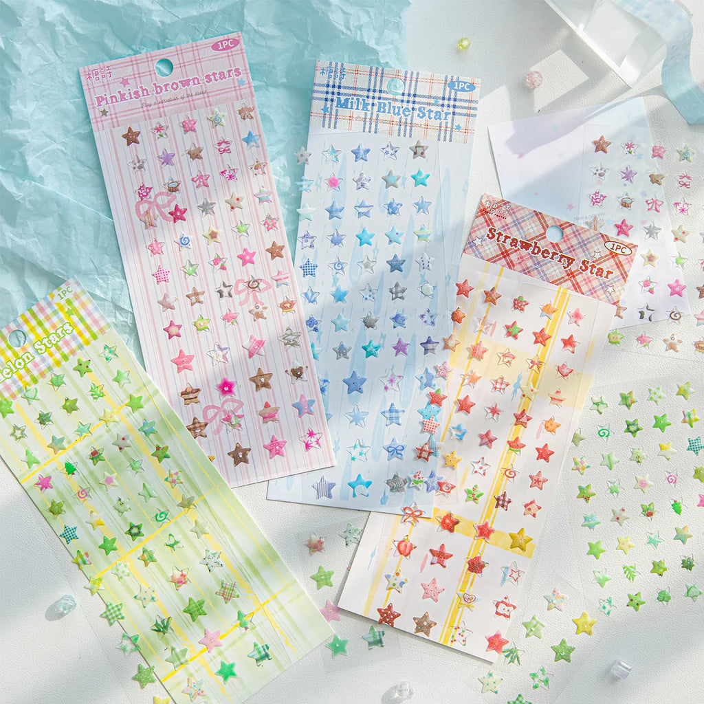 Candy Star Resin Stickers – 4 Designs, 5 Colors | DIY Craft Resin Craft Stickers Qme