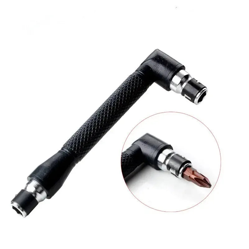 L-Shaped 1/4" Hex Screwdriver Bit Handle – 90° Double Head Screwdriver Bit Handle Qme