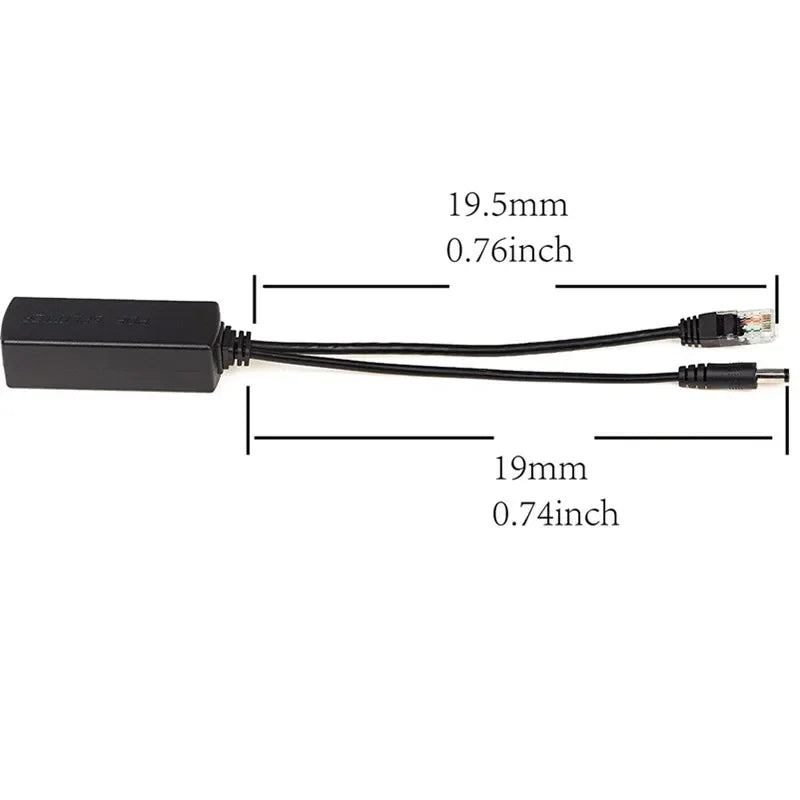 PoE Splitter 48V to 12V – IP Camera Ethernet Power Module PoE Splitter Module Qme