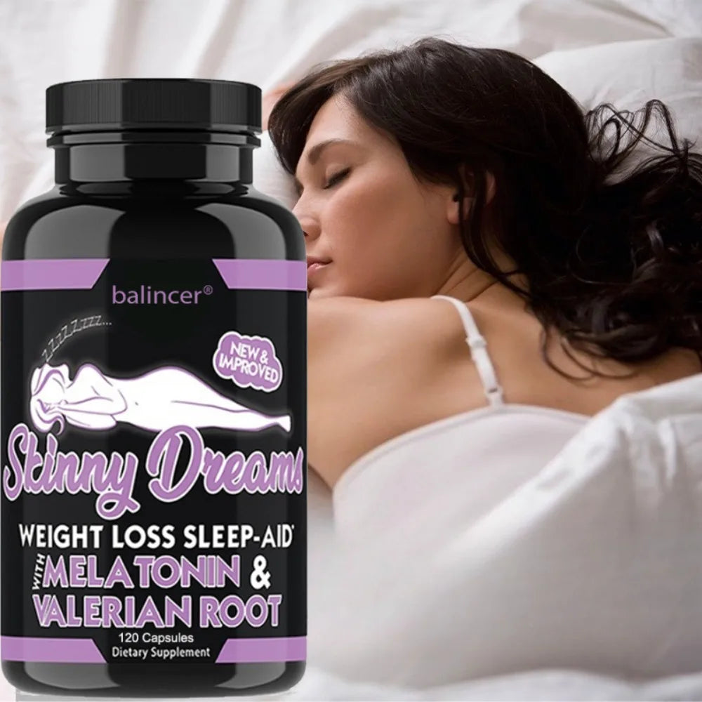 Skinny Dreams Melatonin Sleep & Appetite Support Capsules Sleep Support Supplement Qst