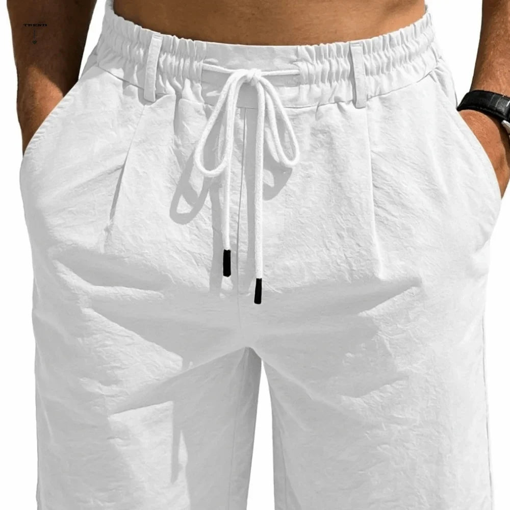 Men's Elastic Waist Drawstring Shorts – Lightweight Loose Fit Men's Casual Shorts Qme