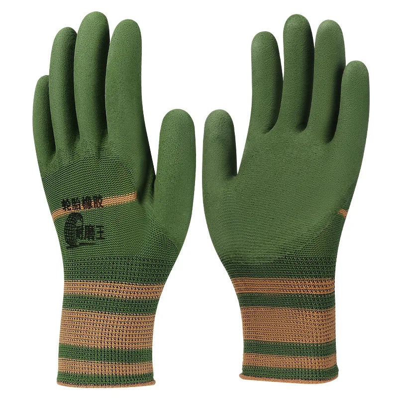 Nitrile Rubber Work Gloves – Anti-Slip, Oilproof, 10-Pack Nitrile Work Gloves Qme Green
