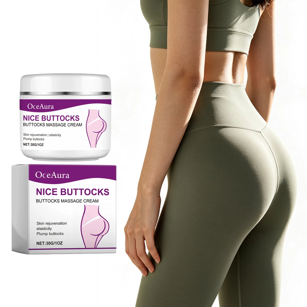 OceAura Hip Firming & Tightening Cream – Body Sculpting 30g Body Firming Cream Qst