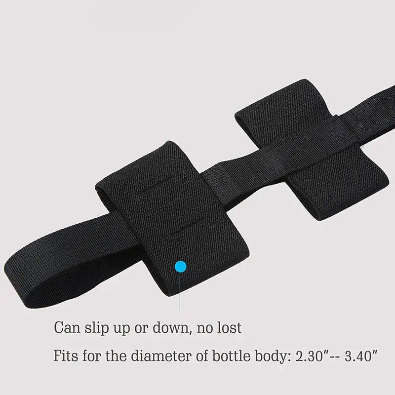 Adjustable Nylon Water Bottle Sling Carrier – Fits 18–32oz Bottle Carrier Sling Qme black