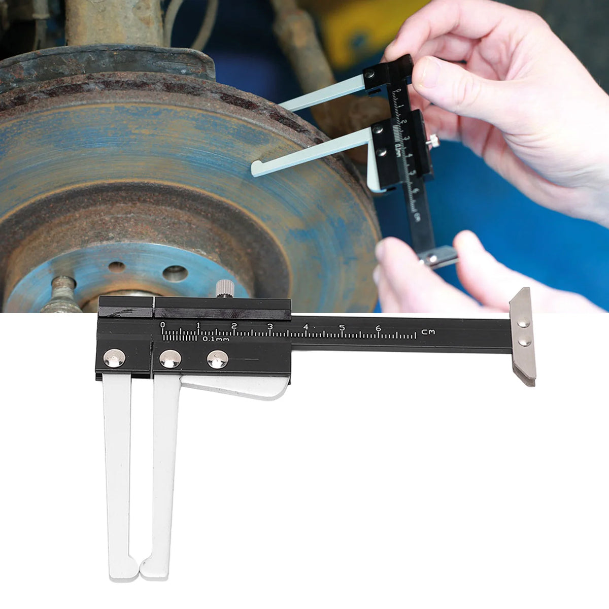 Brake Disc Depth Gauge Caliper 0–60mm | 0.1mm Accuracy Brake Depth Caliper Qst