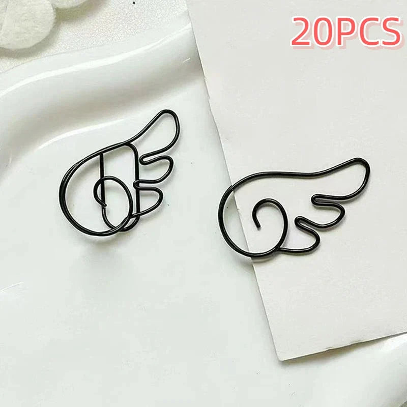 Angel Wing Decorative Metal Paper Clips – School & Office Decorative Paper Clips Qme B