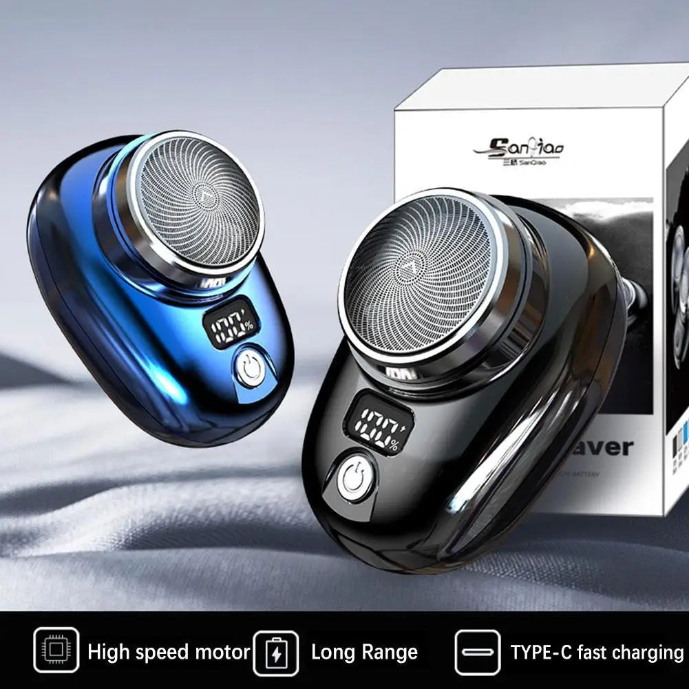 Mini Electric Razor for Men – Cordless Travel Shaver, Digital Display Electric Travel Shaver Qme