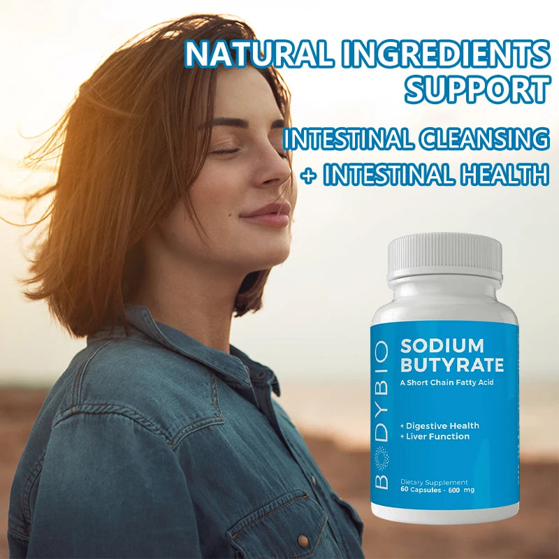 Sodium Butyrate Supplement – Gut & Digestive Health, 60 Caps Digestive Supplement Qst
