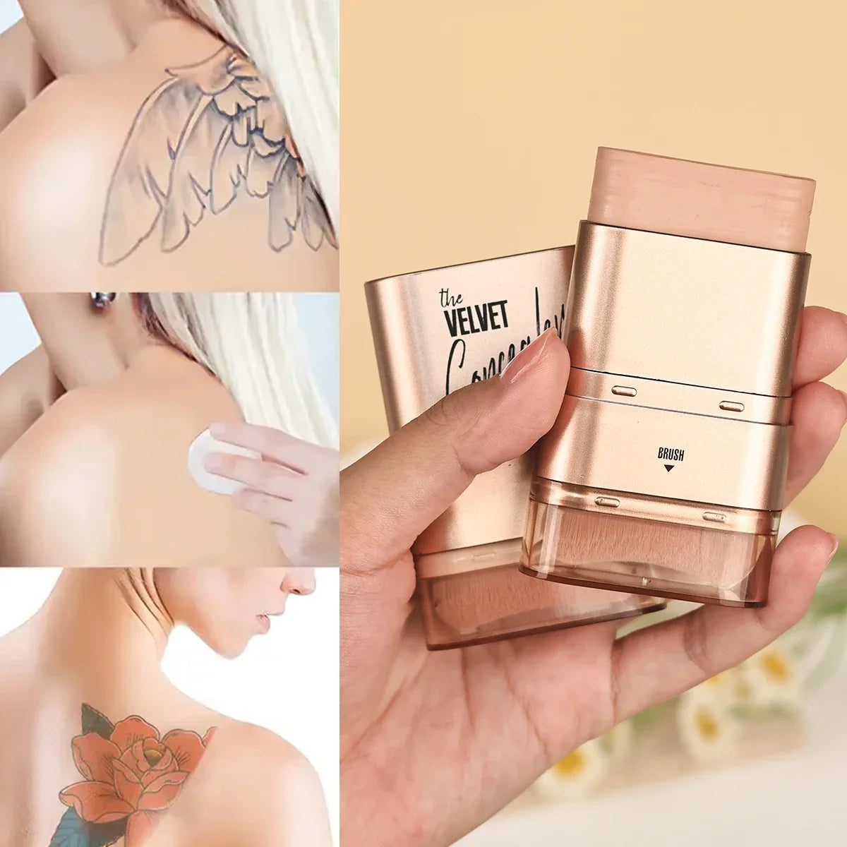 Qme 2-in-1 Concealer & Foundation Stick | Waterproof Concealer Foundation Stick Qme