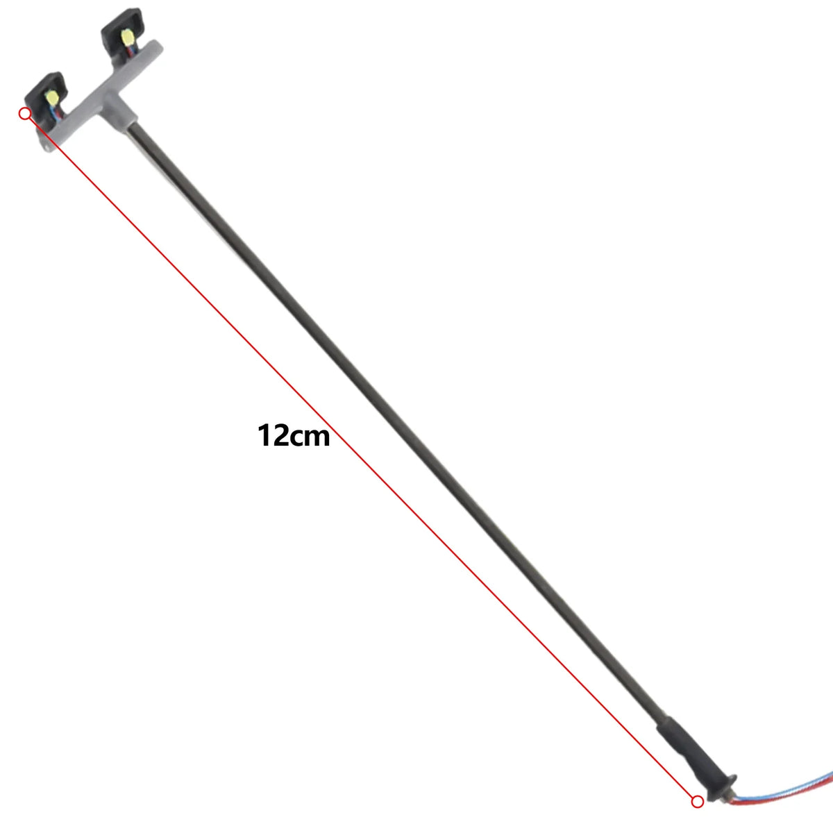 Model Railway Twin LED Yard Flood Lights OO Gauge 1:76 Scale Model Railway Accessory Qme