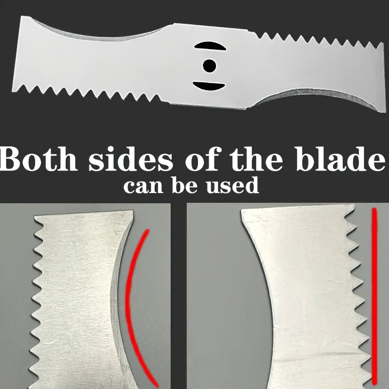 3-Pack Arc Toothed Blades for Lithium Battery Lawn Trimmers Lawn Trimmer Blades Qme