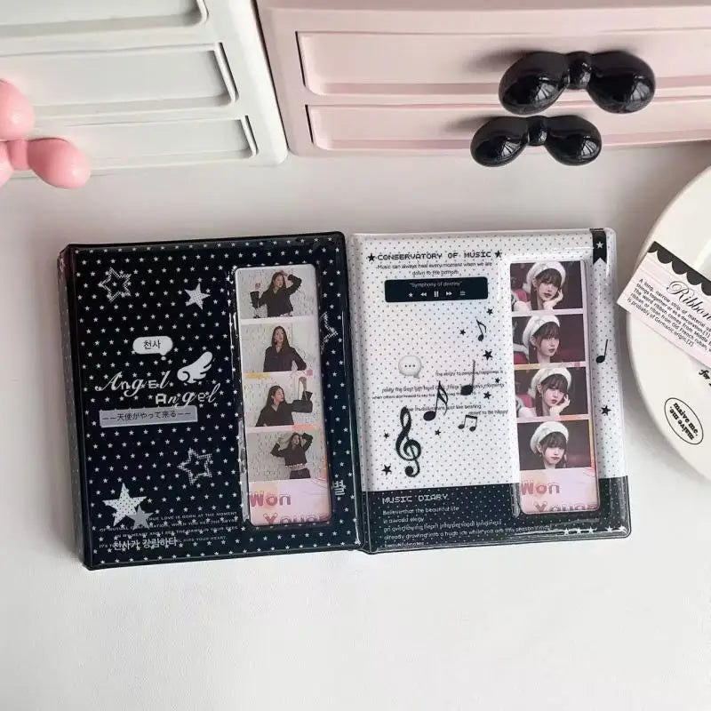 Photo Strip Album Book – Holds 2x6 & 4x6 Photos, 40 Pcs Photo Strip Album Qst